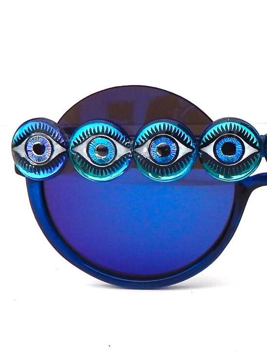 GASOLINE GLAMOUR EYE SPY BLUE ACID PEEKABOO SUNGLASSES ?️ ?️‍♀️ ? main image 5